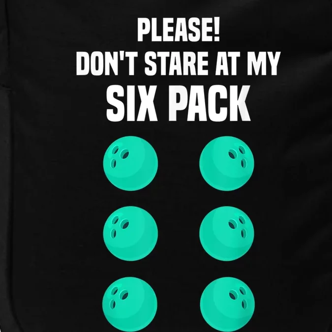 Bowling Lover Funny Six Pack Quote Joke Bowling Ball Impact Tech Backpack