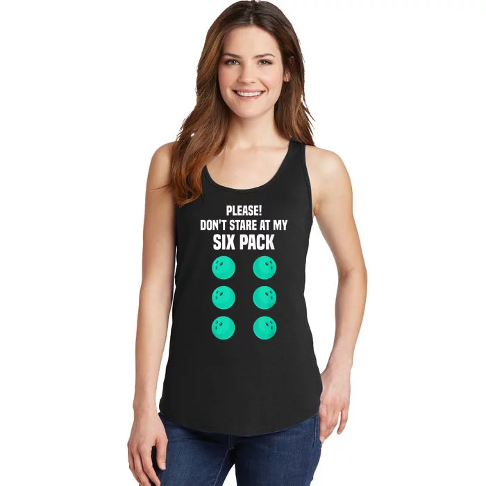 Bowling Lover Funny Six Pack Quote Joke Bowling Ball Ladies Essential Tank