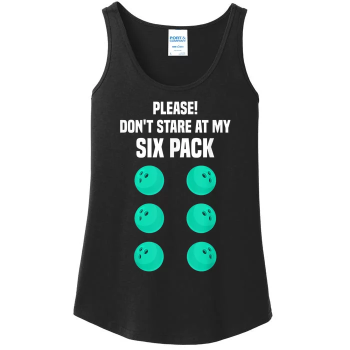 Bowling Lover Funny Six Pack Quote Joke Bowling Ball Ladies Essential Tank