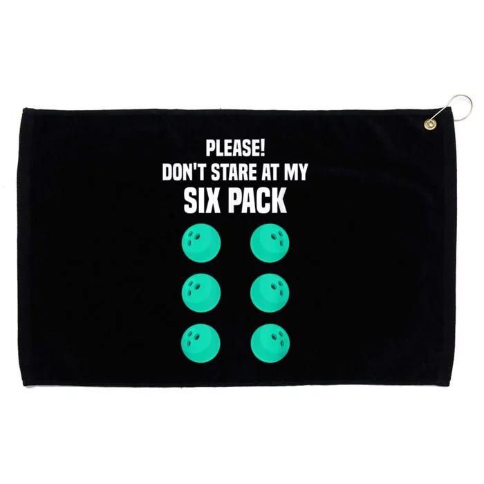 Bowling Lover Funny Six Pack Quote Joke Bowling Ball Grommeted Golf Towel