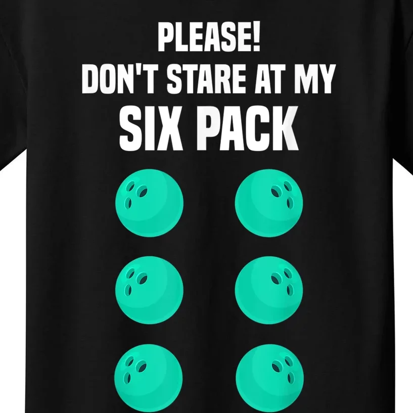 Bowling Lover Funny Six Pack Quote Joke Bowling Ball Kids T-Shirt