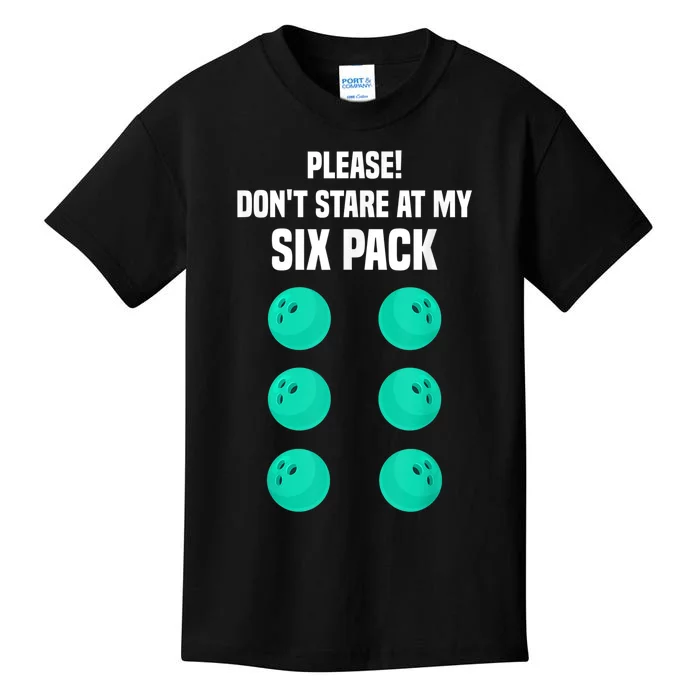 Bowling Lover Funny Six Pack Quote Joke Bowling Ball Kids T-Shirt