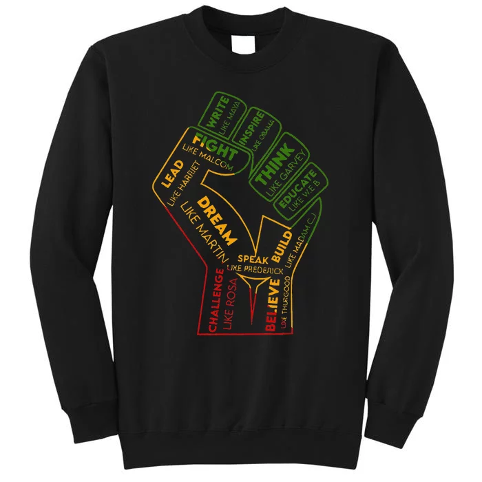 Be Like Famous Black People Black History Juneteenth 1865 Tall Sweatshirt