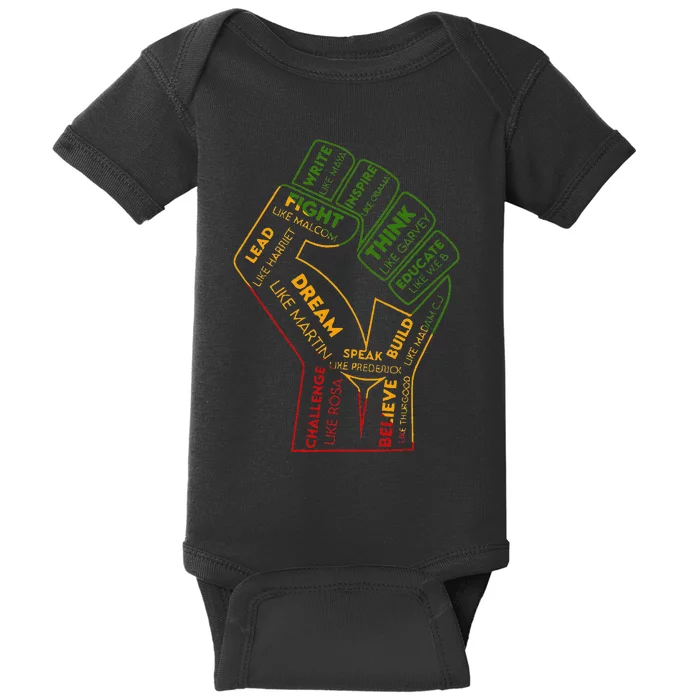 Be Like Famous Black People Black History Juneteenth 1865 Baby Bodysuit