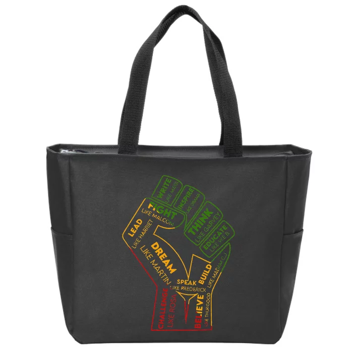 Be Like Famous Black People Black History Juneteenth 1865 Zip Tote Bag