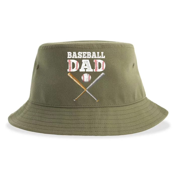 Baseball Lover For Father Baseball Dad Gift Sustainable Bucket Hat