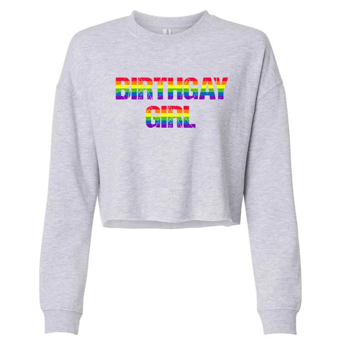 Birthlgbtq+ Lgbtqia+ Funny Gift Cropped Pullover Crew