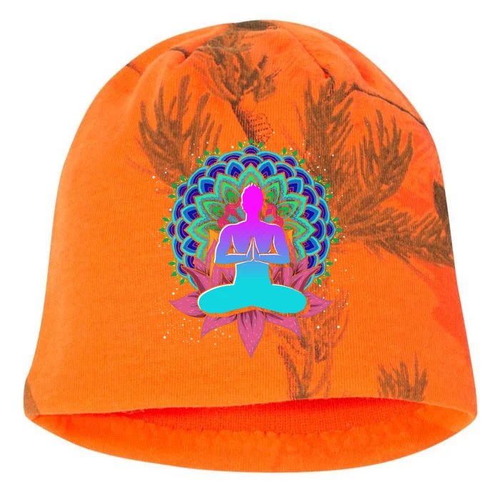 Buddhism Lotus Flower Colorful Dala Namaste Yogi Yoga Great Gift Kati - Camo Knit Beanie