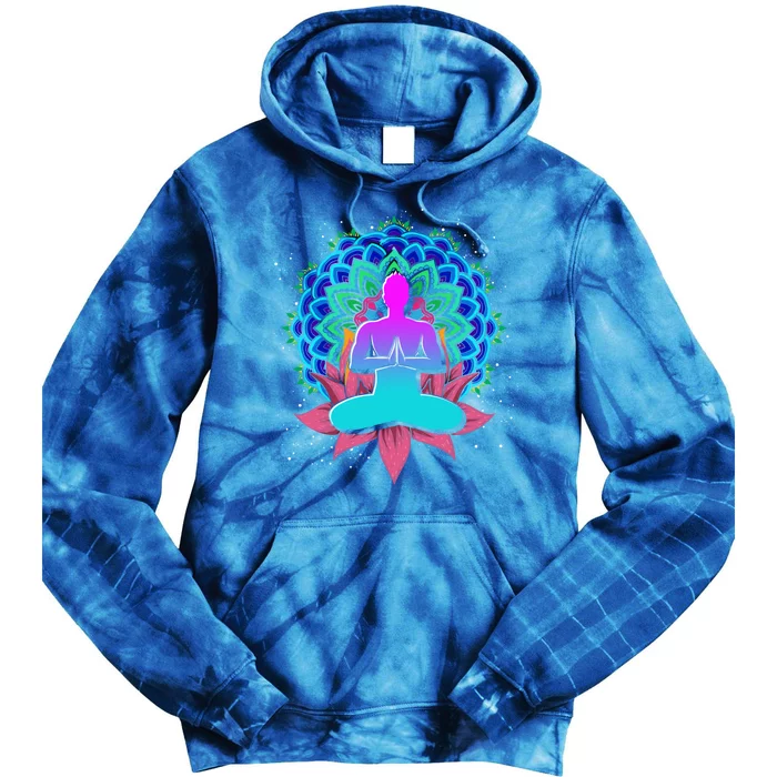 Buddhism Lotus Flower Colorful Dala Namaste Yogi Yoga Great Gift Tie Dye Hoodie