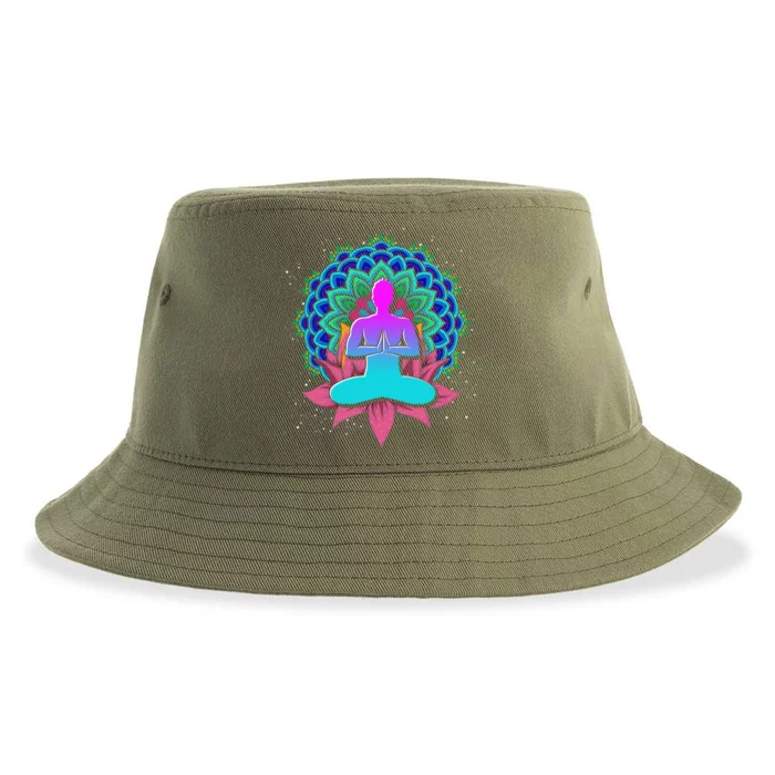 Buddhism Lotus Flower Colorful Dala Namaste Yogi Yoga Great Gift Sustainable Bucket Hat