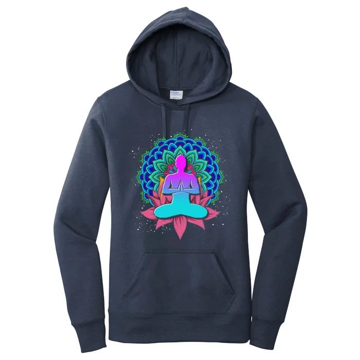 Buddhism Lotus Flower Colorful Dala Namaste Yogi Yoga Great Gift Women's Pullover Hoodie