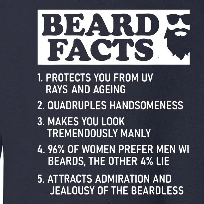 Beard Lover Funny Beard Facts Bearded Guy Humor Toddler Sweatshirt