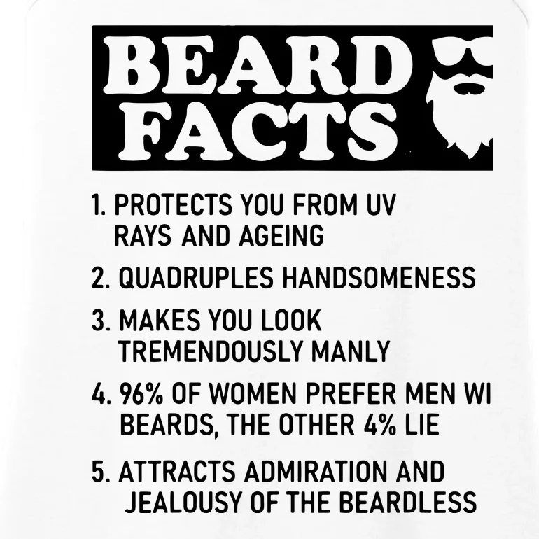 Beard Lover Funny Beard Facts Bearded Guy Humor Ladies Essential Tank