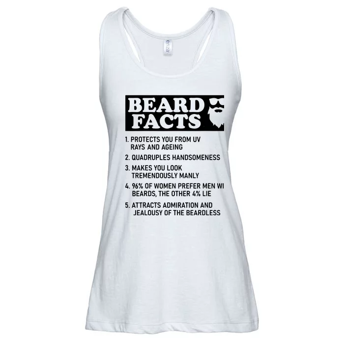 Beard Lover Funny Beard Facts Bearded Guy Humor Ladies Essential Flowy Tank