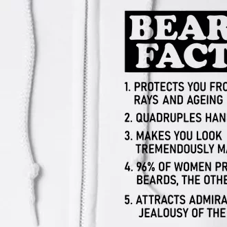 Beard Lover Funny Beard Facts Bearded Guy Humor Full Zip Hoodie