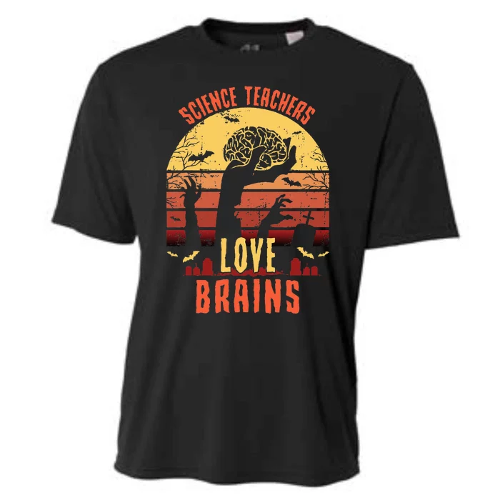 Brains & Laughter Funny Halloween Gifts for Science Teachers Cooling Performance Crew T-Shirt