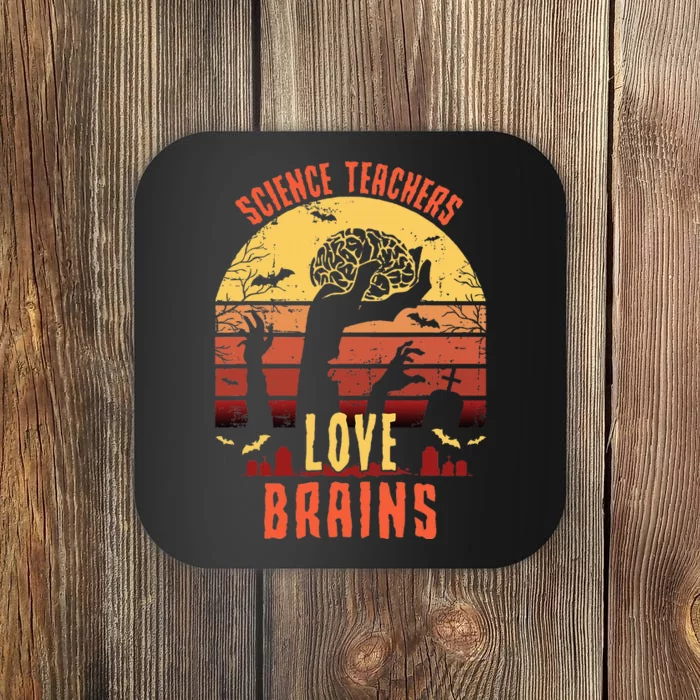 Brains & Laughter Funny Halloween Gifts for Science Teachers Coaster