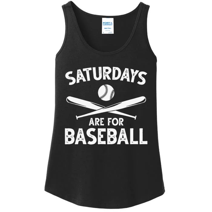 Baseball Lover Funny Saturdays Are For Baseball Baseballer Ladies Essential Tank