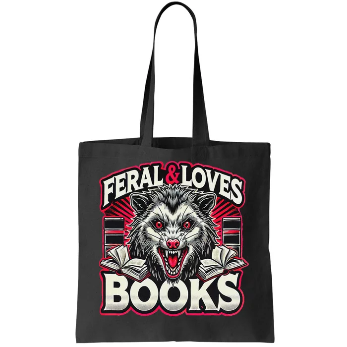 Book Lover Funny Reader Possum Librarian Library Tote Bag