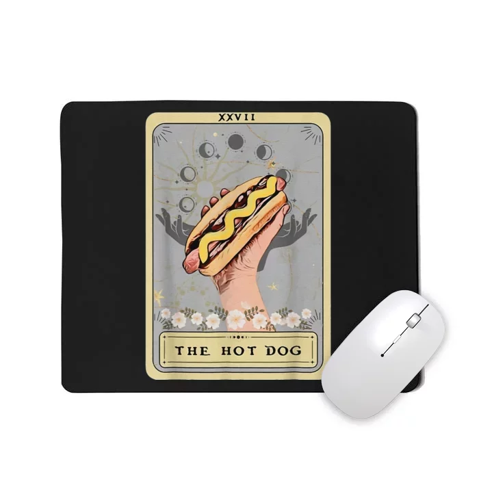 Bun Lover Foodie Food Lover The Hot Dog Tarot Card Mousepad