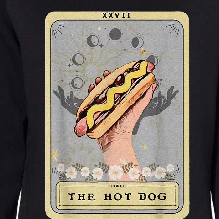 Bun Lover Foodie Food Lover The Hot Dog Tarot Card Womens California Wash Sweatshirt