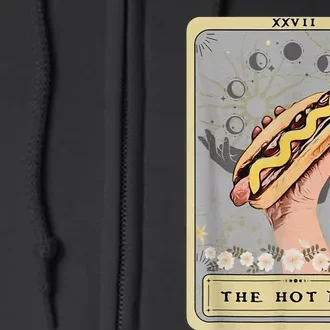 Bun Lover Foodie Food Lover The Hot Dog Tarot Card Full Zip Hoodie