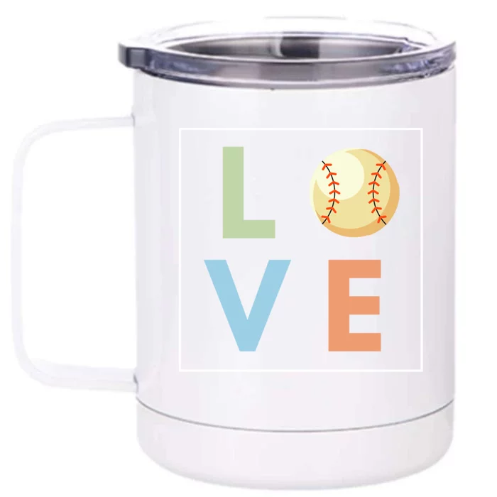 Baseball Love For Baseball Player Cool Gift Front & Back 12oz Stainless Steel Tumbler Cup