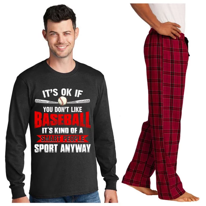 Baseball Lover Funny Baseball With Sayings Gift Long Sleeve Pajama Set