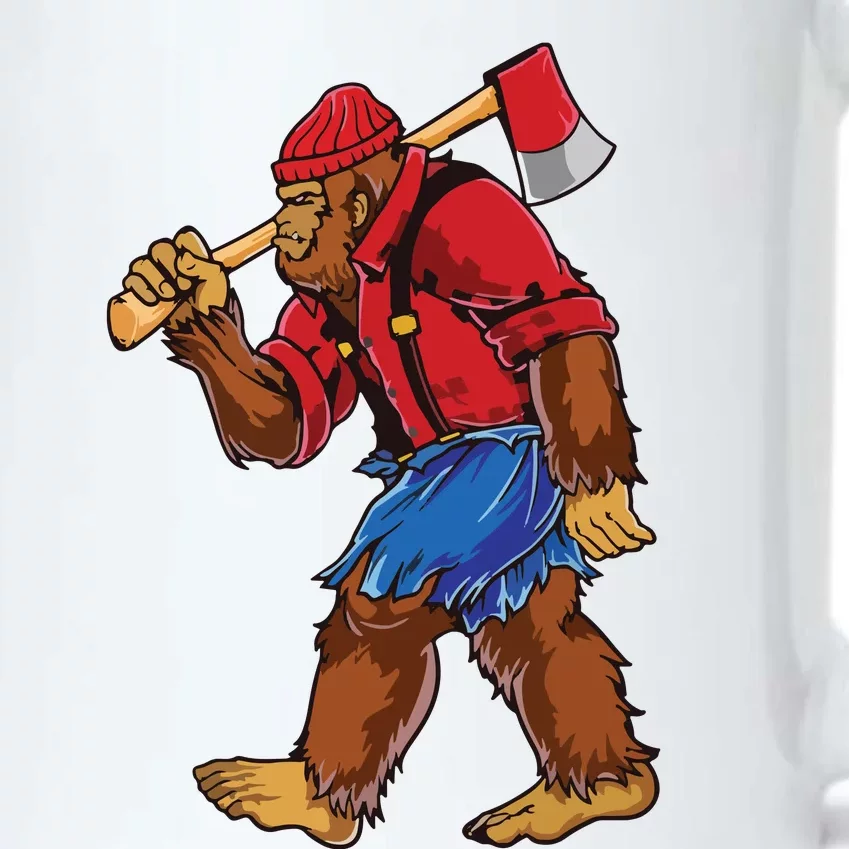 Bigfoot Lumberjack Funny Woodworking Sasquatch Lover Black Color Changing Mug