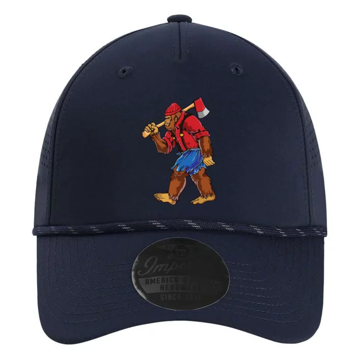 Bigfoot Lumberjack Funny Woodworking Sasquatch Lover Performance The Dyno Cap