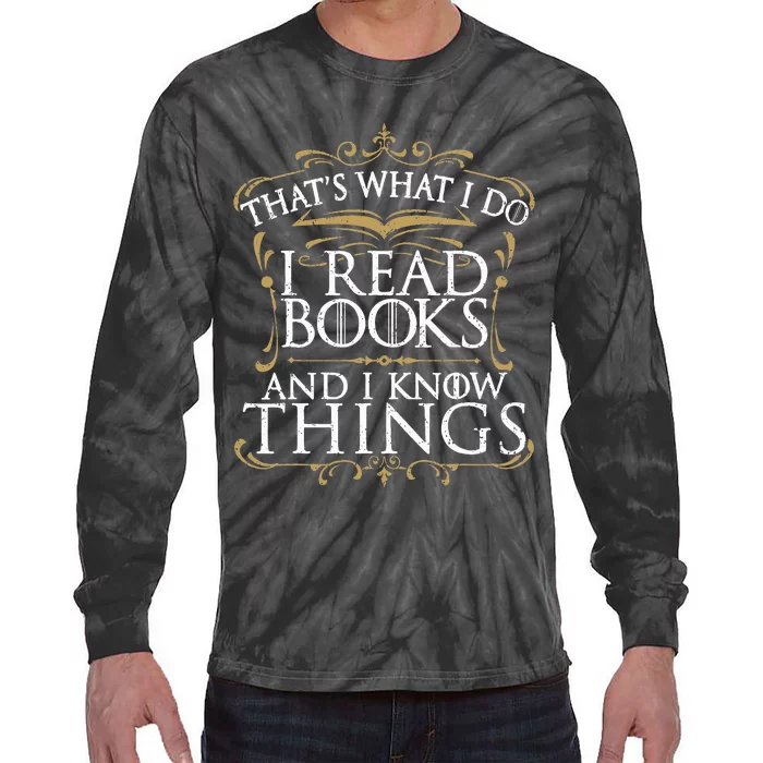 Book Lover Funny Reading Bibliophile Loves To Read Tie-Dye Long Sleeve Shirt