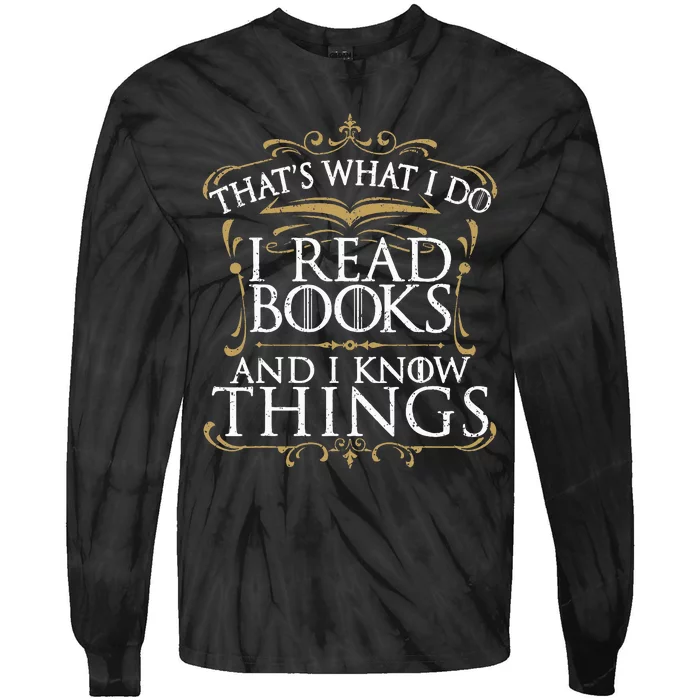 Book Lover Funny Reading Bibliophile Loves To Read Tie-Dye Long Sleeve Shirt