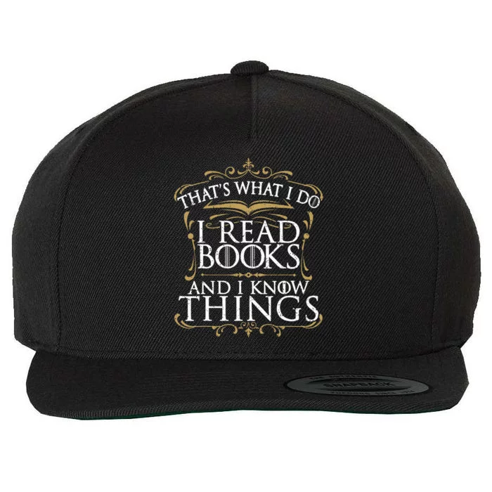 Book Lover Funny Reading Bibliophile Loves To Read Wool Snapback Cap