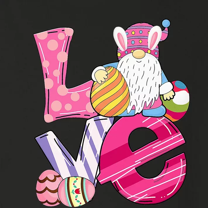 Bunny Love Gnome Rabbit Eggs Hunting Easter Toddler Long Sleeve Shirt