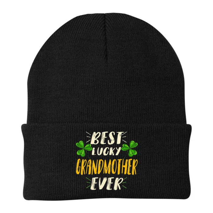 Best Lucky Grandmother Ever Funny Woman Saint Patrick's Day Knit Cap Winter Beanie