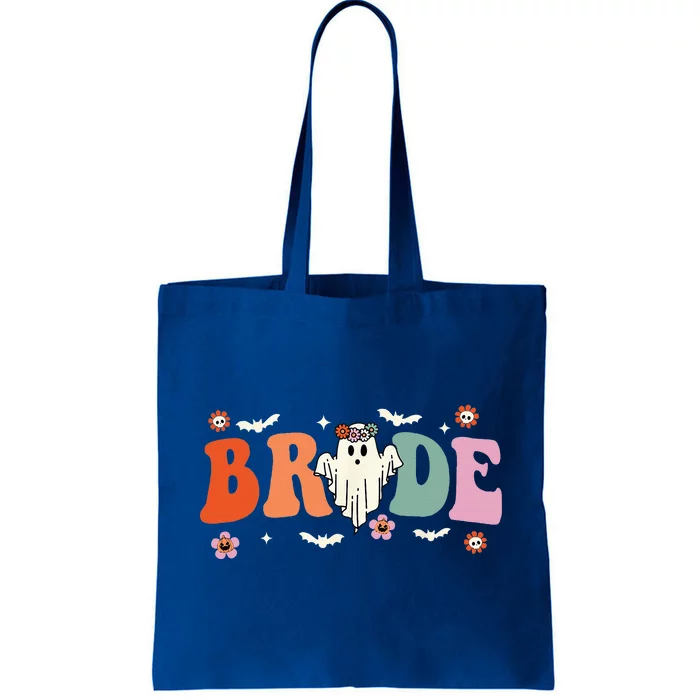 Bride Lets Go Ghouls Ghost Halloween Spooky Bachelorette Tote Bag