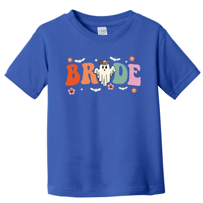 Bride Lets Go Ghouls Ghost Halloween Spooky Bachelorette Toddler T-Shirt