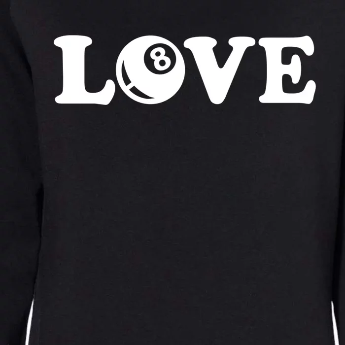 Billiards Love Gift Womens California Wash Sweatshirt