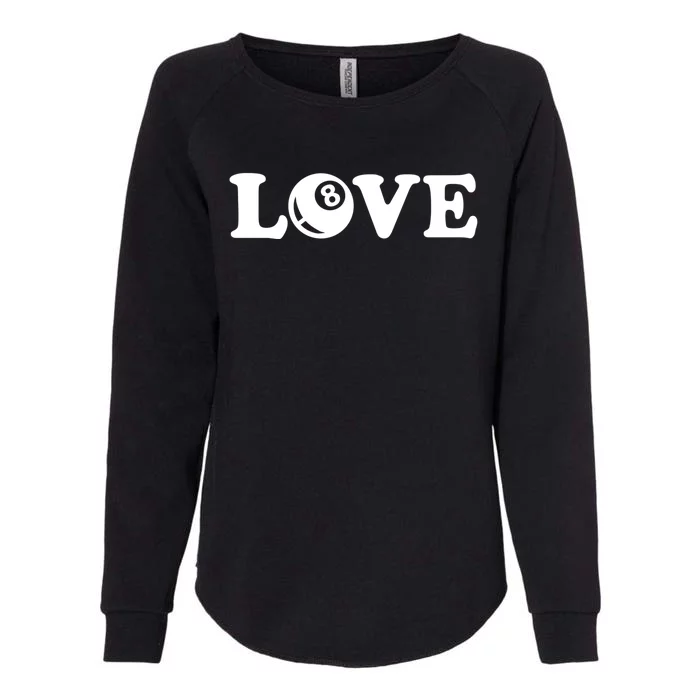 Billiards Love Gift Womens California Wash Sweatshirt