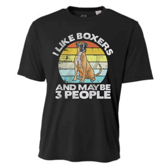 Boxer Lover Gift Retro Boxer Boxer Cooling Performance Crew T-Shirt