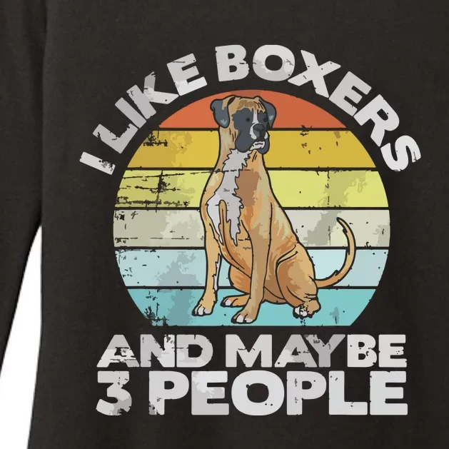 Boxer Lover Gift Retro Boxer Boxer Womens CVC Long Sleeve Shirt