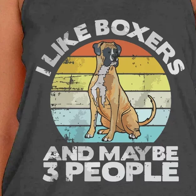 Boxer Lover Gift Retro Boxer Boxer Women's Knotted Racerback Tank