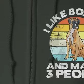 Boxer Lover Gift Retro Boxer Boxer Full Zip Hoodie