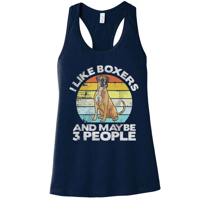 Boxer Lover Gift Retro Boxer Boxer Women's Racerback Tank