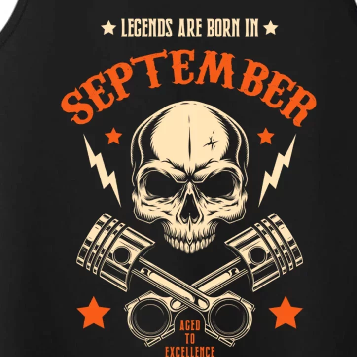 Birthday Legend Gifts Born In September Performance Tank