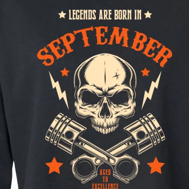 Birthday Legend Gifts Born In September Cropped Pullover Crew