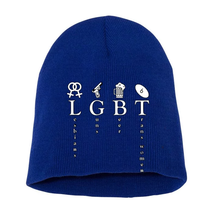 Bimbo Lesbians Guns Beer Short Acrylic Beanie