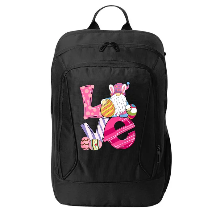 Bunny Love Gnome Rabbit Eggs Hunting Happy Easter Day Funny City Backpack