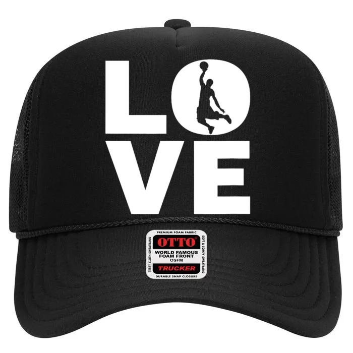 Basketball Lover Gift For Basketball Players & Basketballers High Crown Mesh Trucker Hat