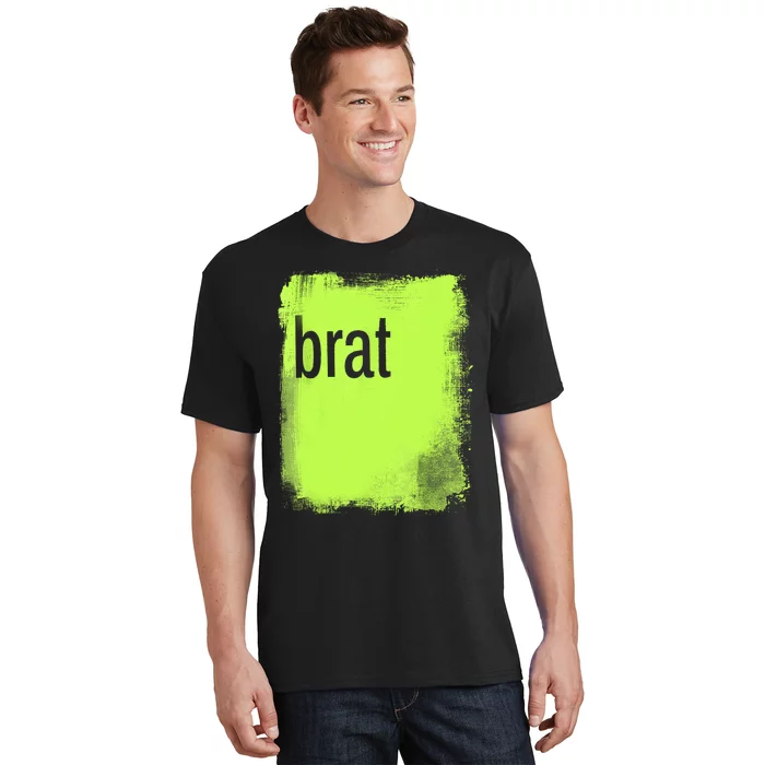 Brat Lime Green Trendy Grunge Design Apparel By Gu T-Shirt